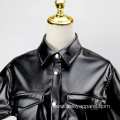 stand collar leather jacket